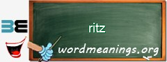 WordMeaning blackboard for ritz